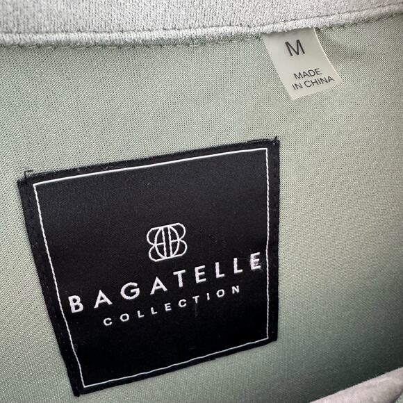 Bagatelle Collection Mint Green Collared Long Sleeve Snap Up Faux Suede Top M - Picture 5 of 7
